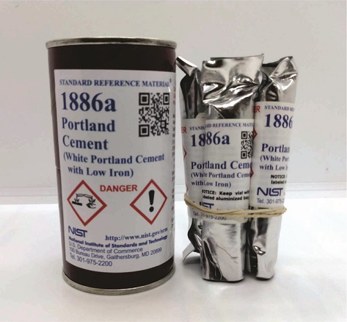 Mẫu chuẩn xi măng trắng NIST SRM 1886a Portland Cement  (White Portland Cement with Low Iron), NIST USA