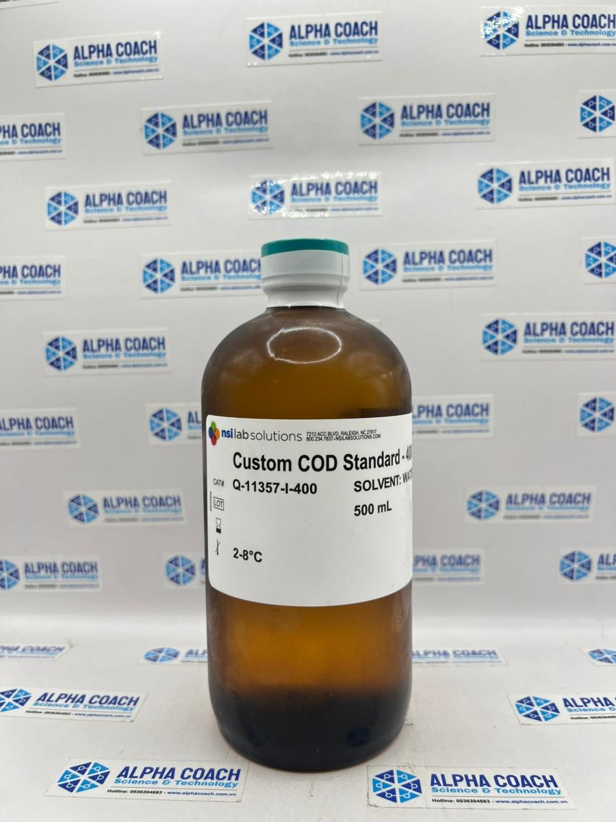 Dung dịch chuẩn COD 400mg/L, chai 500mL, hãng NSI, Mỹ 