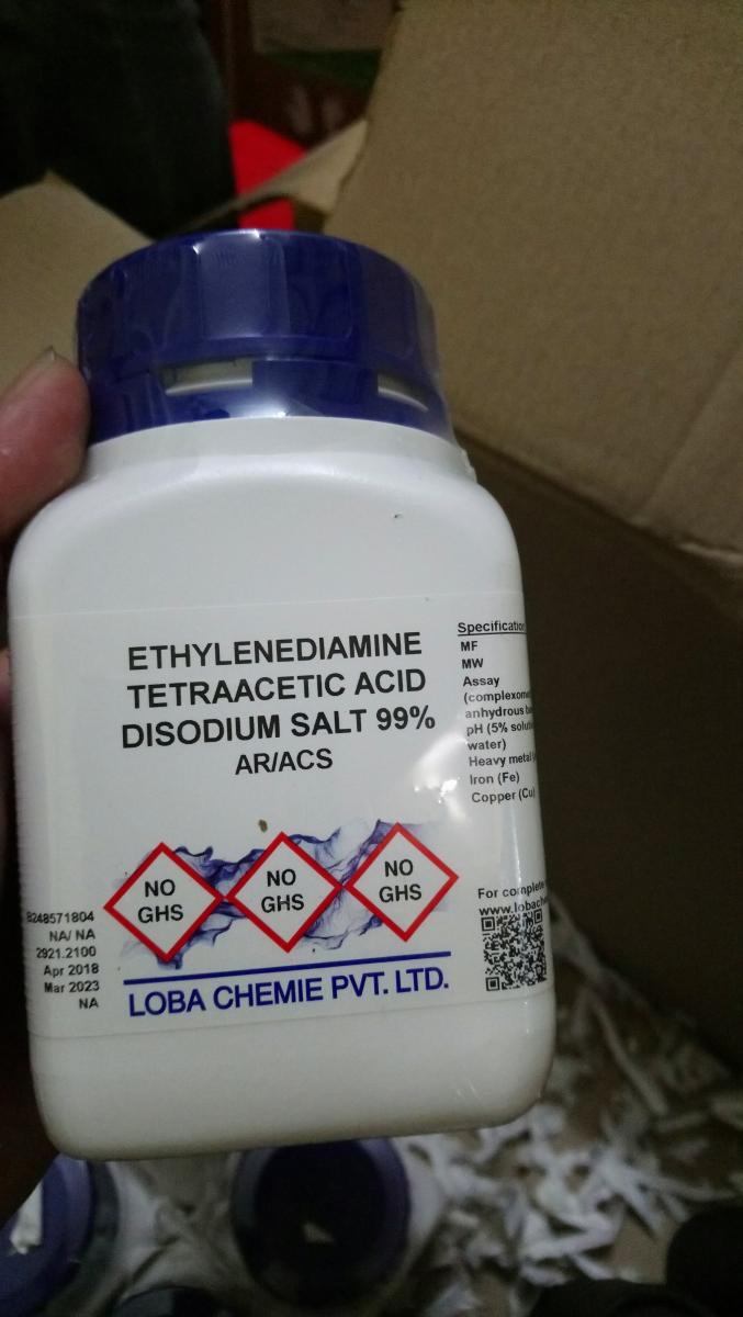 Hóa chất ETHYLENE DIAMINE TETRA ACETIC ACID DISODIUMSALT AR