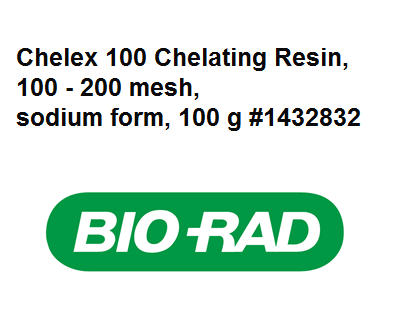 Chelex 100 Chelating Resin, biotechnology grade, 100 - 200 mesh, sodium form, 100 g, Bio-Rad, USA