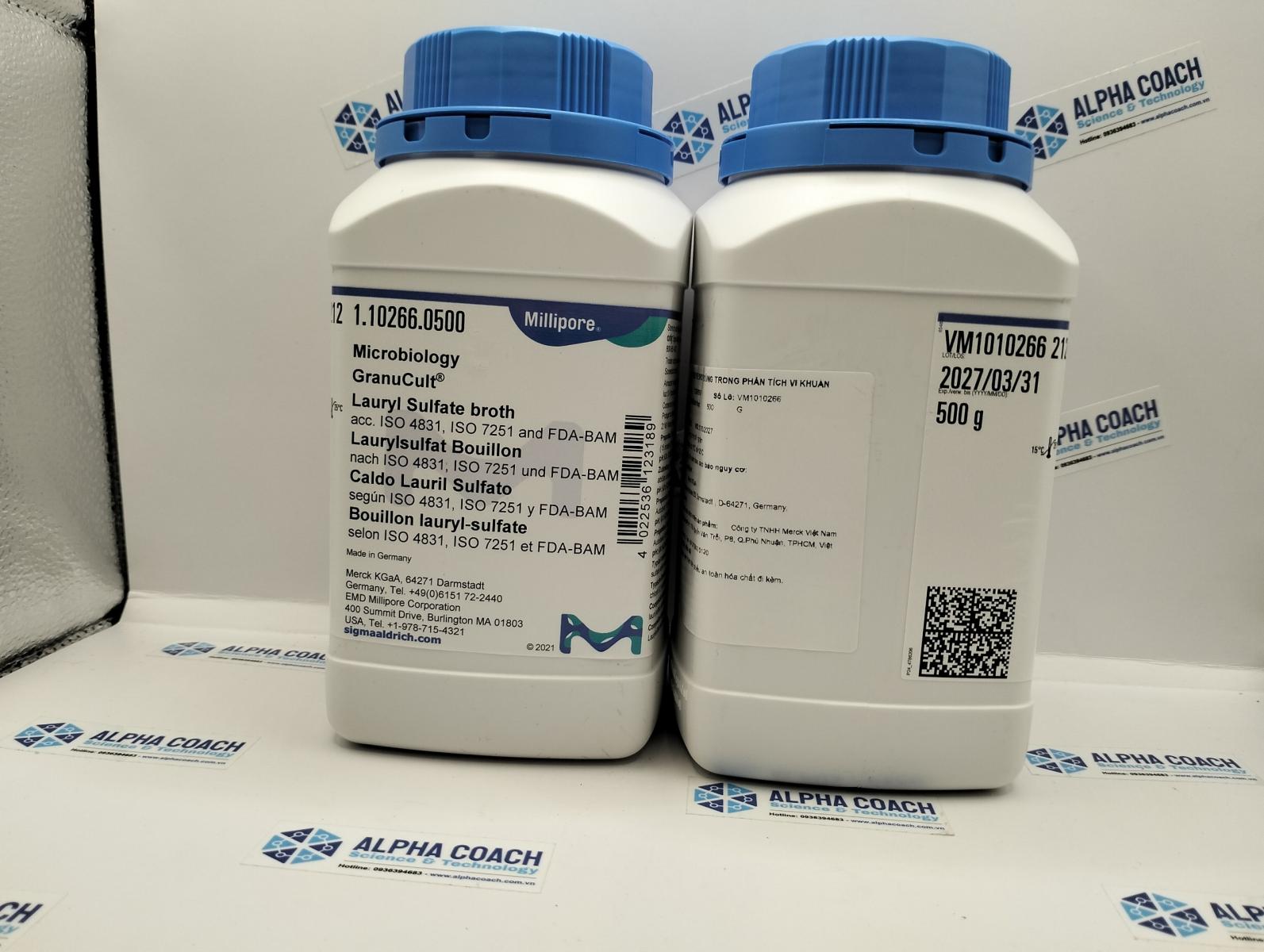 Môi trường vi sinh Lauryl Sulfate broth acc. ISO 4831, ISO 7251 and FDA-BAM