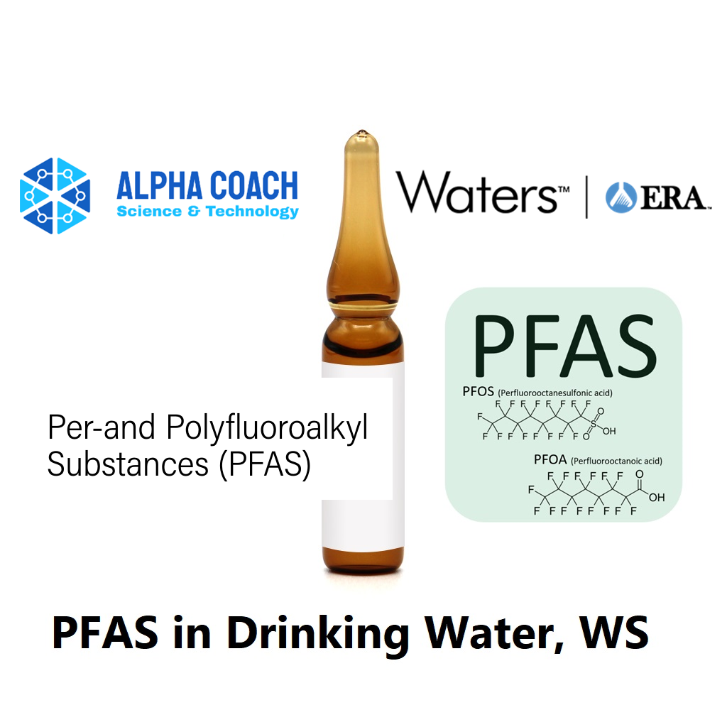 Mẫu chuẩn PFAS nền mẫu nước ăn uống (32 chất) 2ml/mẫu, ISO 17034 , Method EPA 537, EPA 537.1, EPA 533, Hãng Waters ERA, Mỹ