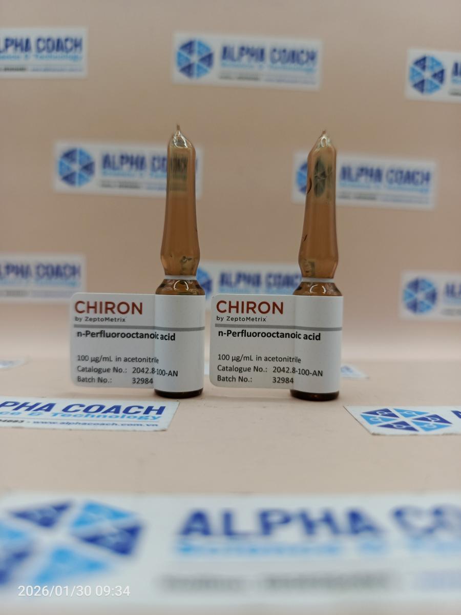 Dung dịch chuẩn n-Perfluorooctanoic acid 100 ug/mL, mã 2042.8-100-AN, lọ 1ml, hãng Chiron, Nauy