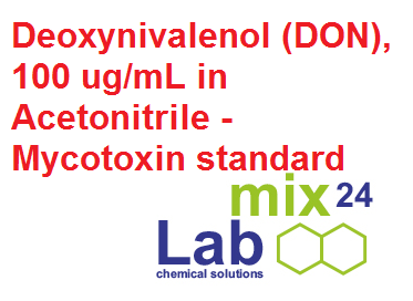Dung dịch chuẩn Deoxynivalenol (DON), 100 ug/mL in Acetonitrile - Mycotoxin standard solution [CAS: 51481-10-8], Mã: LM24-MYCO-1009, 3ml, Hãng Labmix24, Đức