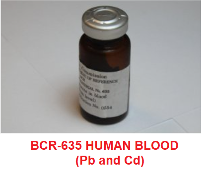 Mẫu chuẩn kim loại Pb và Cd trong nền mẫu máu người (HUMAN BLOOD (Pb and Cd high), mã BCR-636, hãng JRC, Bỉ