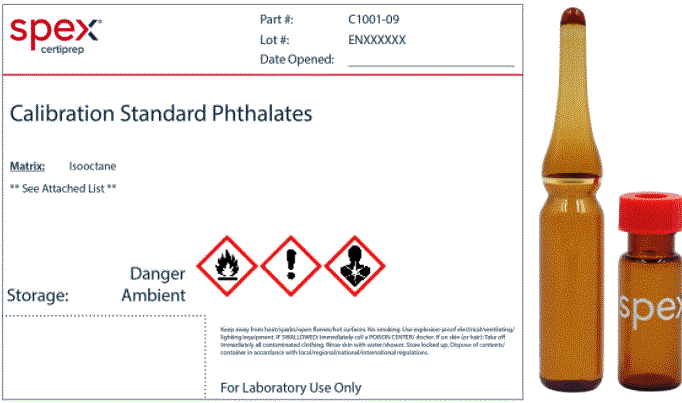 Chuẩn đơn Phthalates 1,000 ug/mL Organic Standard, 1 mL, NSX SPEX CertiPrep, USA