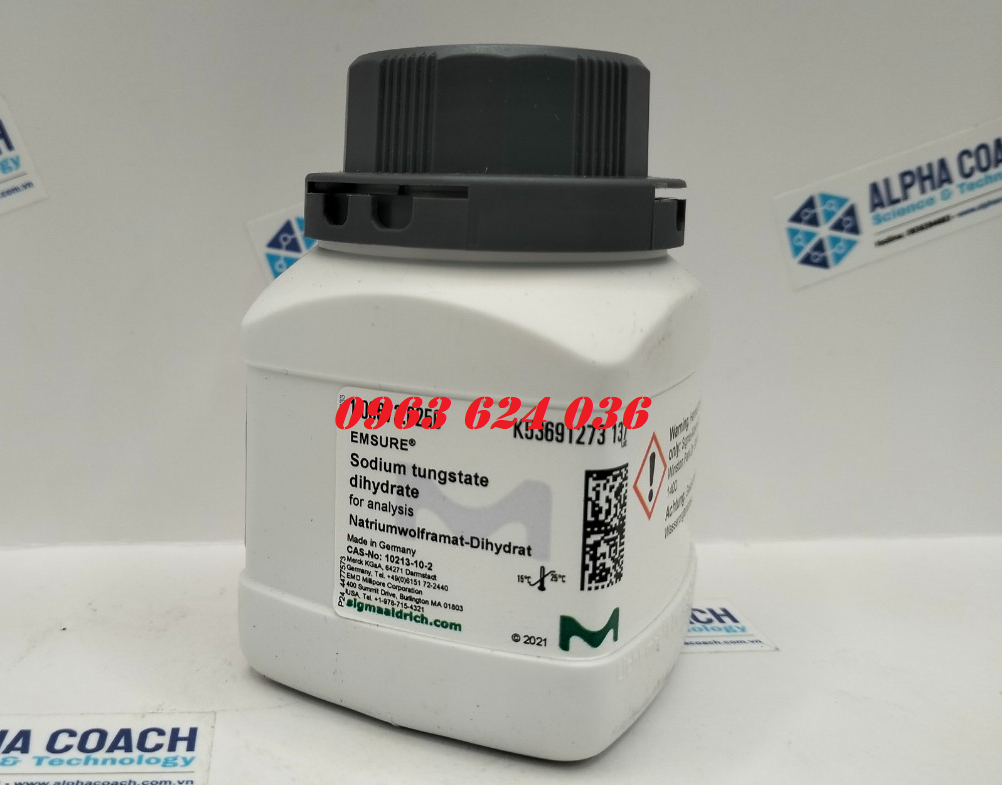 Hóa chất Sodium tungstate dihydrate for analysis EMSURE, CAS No: 10213-10-2