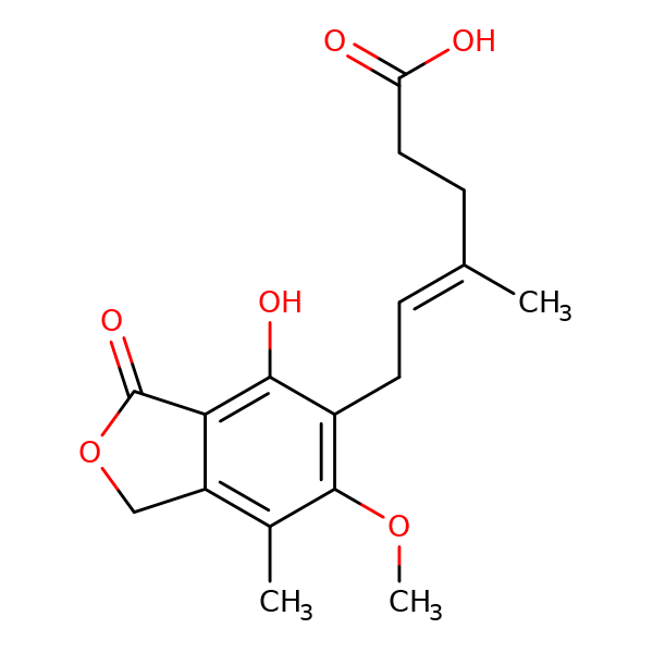 Hóa chất Mycophenolic acid, CAS 24280-93-1, NSX Carbosynth, UK