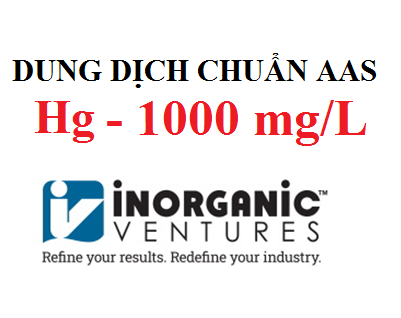 Dung dịch chuẩn Thủy ngân (Hg) 1000 ug/ml, lọ 125ml, hãng IV, Mỹ 