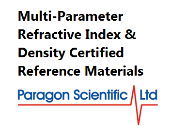 Mẫu chuẩn chỉ số khúc xạ & tỷ trọng (Multi-Parameter Refractive Index & Density Certified Reference Materials), NSX: Paragon, UK