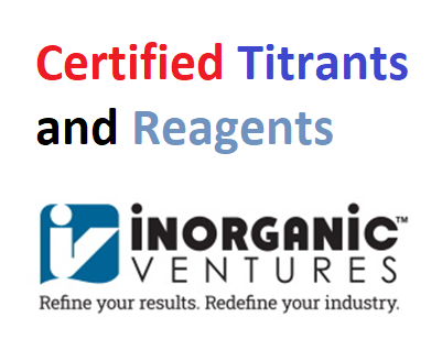 Dung dịch chuẩn cho các phép chuẩn độ & thuốc thử, Hãng Hãng Inorganic Ventures, USA
