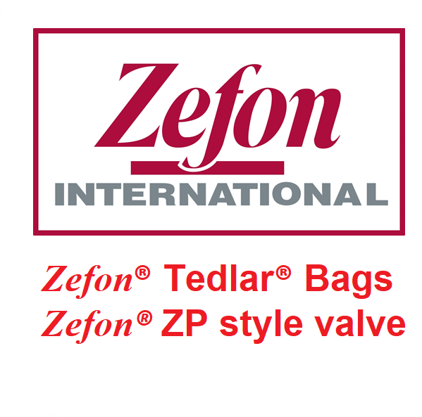 Túi lấy mẫu khí Zefon Tedlar bags với van Zefon ZP, thể tích 0.5 - 25L, Zefon, USA