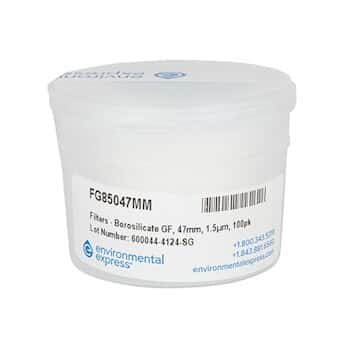 Màng lọc TSS sợi thuỷ tinh Borosilicate Glass Microfiber, 1.5um, 47 mm; 100/Pk, Environmental Express, USA