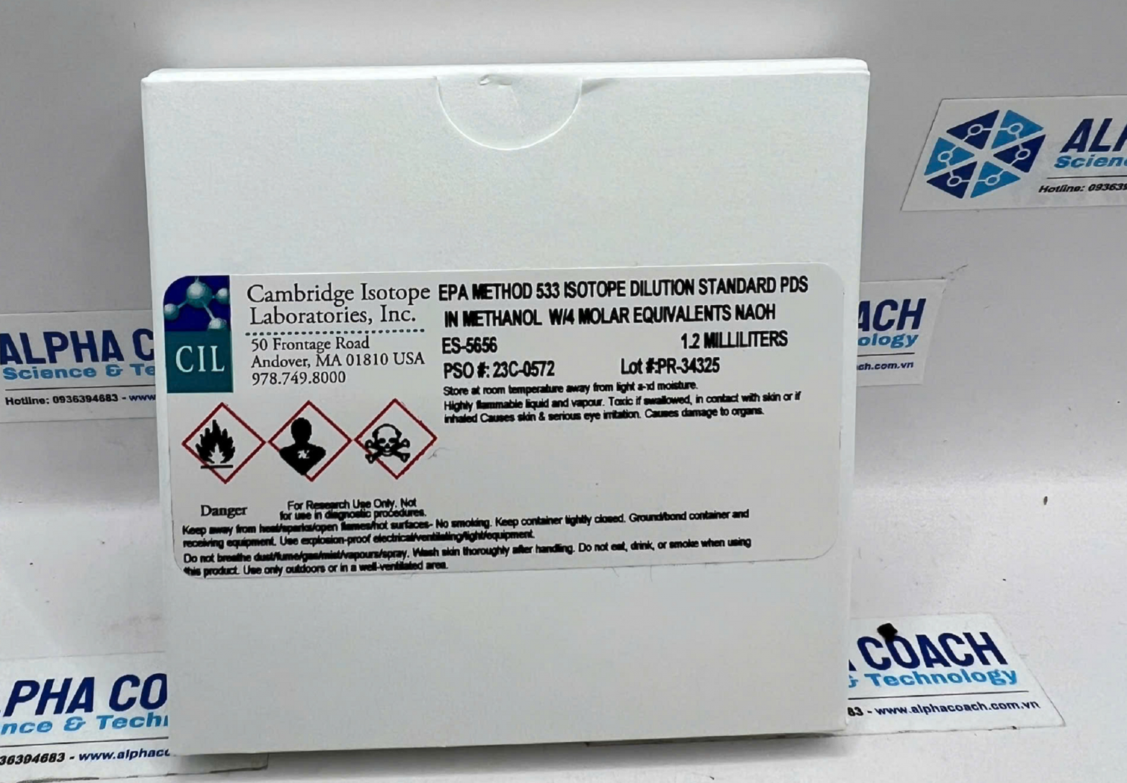 Chất chuẩn Mix PFAS EPA Method 533 Isotope Dilution Standard PDS, mã ES-5656, 1.2ml/lọ, Hãng CIL, USA