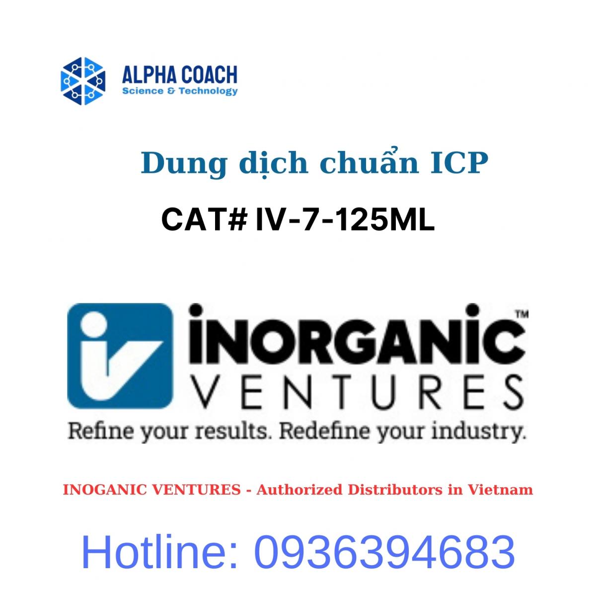 Dung dịch chuẩn 7 Element ICP Calibration/Quality Control Standard, Hãng IV-Mỹ
