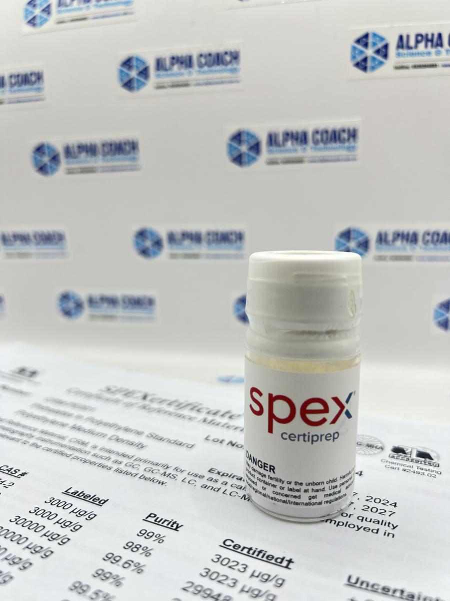 Mẫu chuẩn Phthalates Polyethylene, mã CRM-PE001, mẫu 5g, hãng Spex, Mỹ